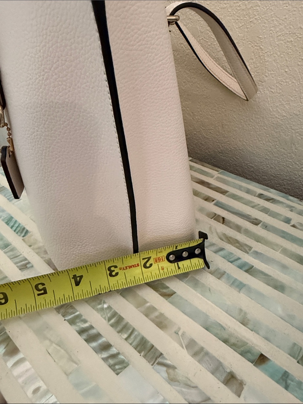 Coach Cream Leather Tote with Gold Hardware - Picture 16 of 16